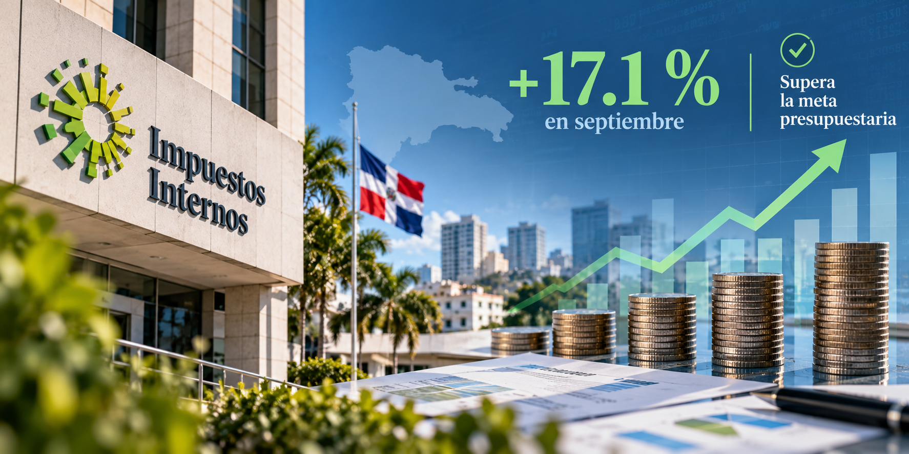 Recaudaciones de Impuestos Internos aumentan 17.1 % en septiembre y superan la meta presupuestaria