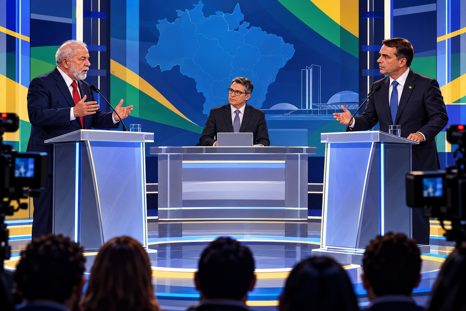 Lula y Flávio Bolsonaro llegan a su último debate antes de la segunda vuelta presidencial de Brasil