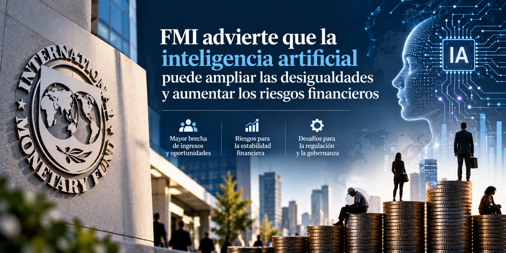FMI advierte que la inteligencia artificial puede ampliar las desigualdades y aumentar los riesgos financieros